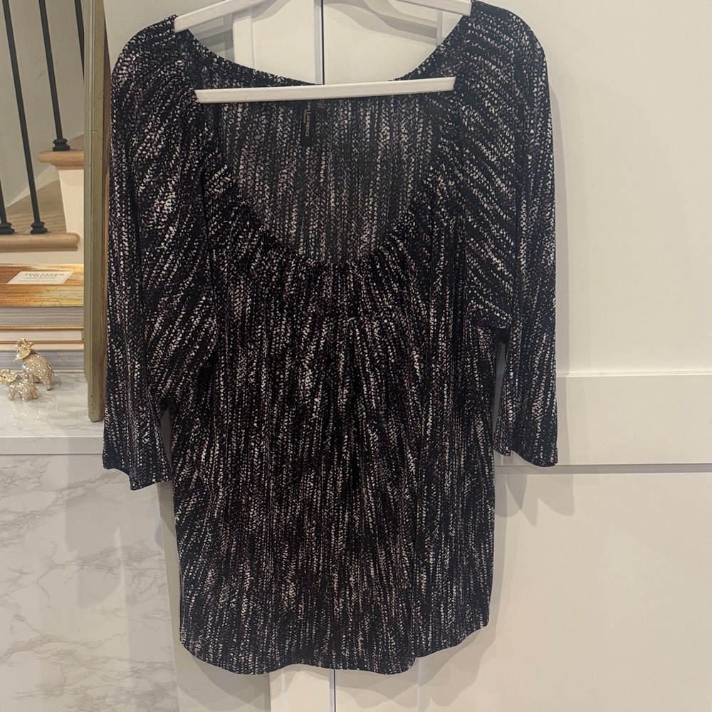 Susan Lawrence Black and White Blouse